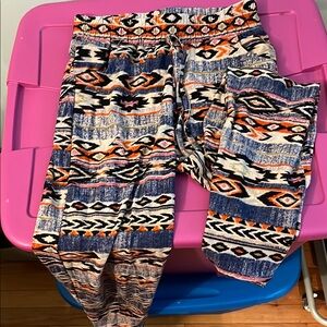 Colorful Aztec Print Joggers